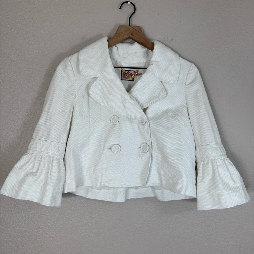 Juicy Couture White Double-Breasted Jacket
